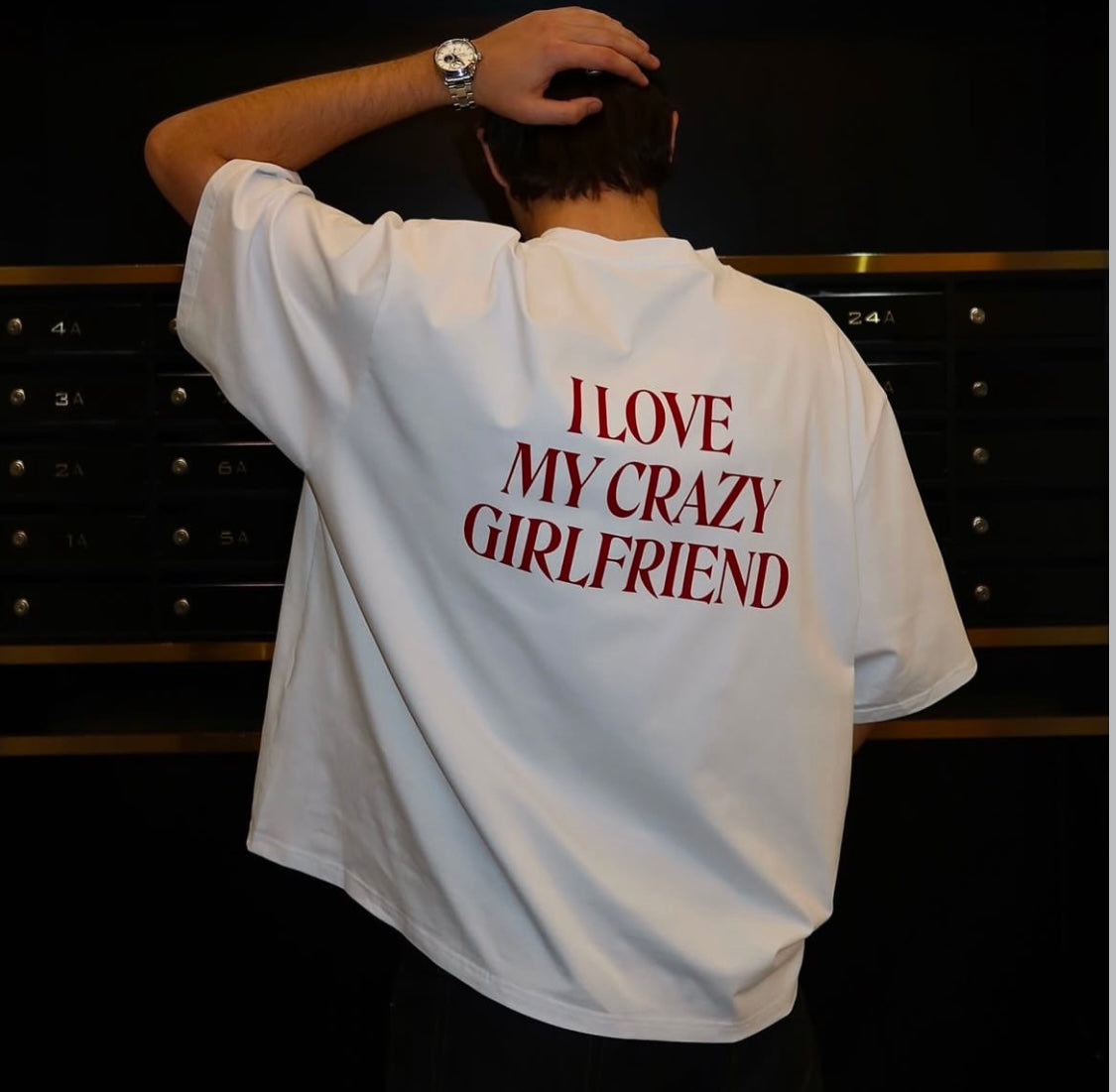 I Love My Crazy Girlfriend Men Tshirt Oversized