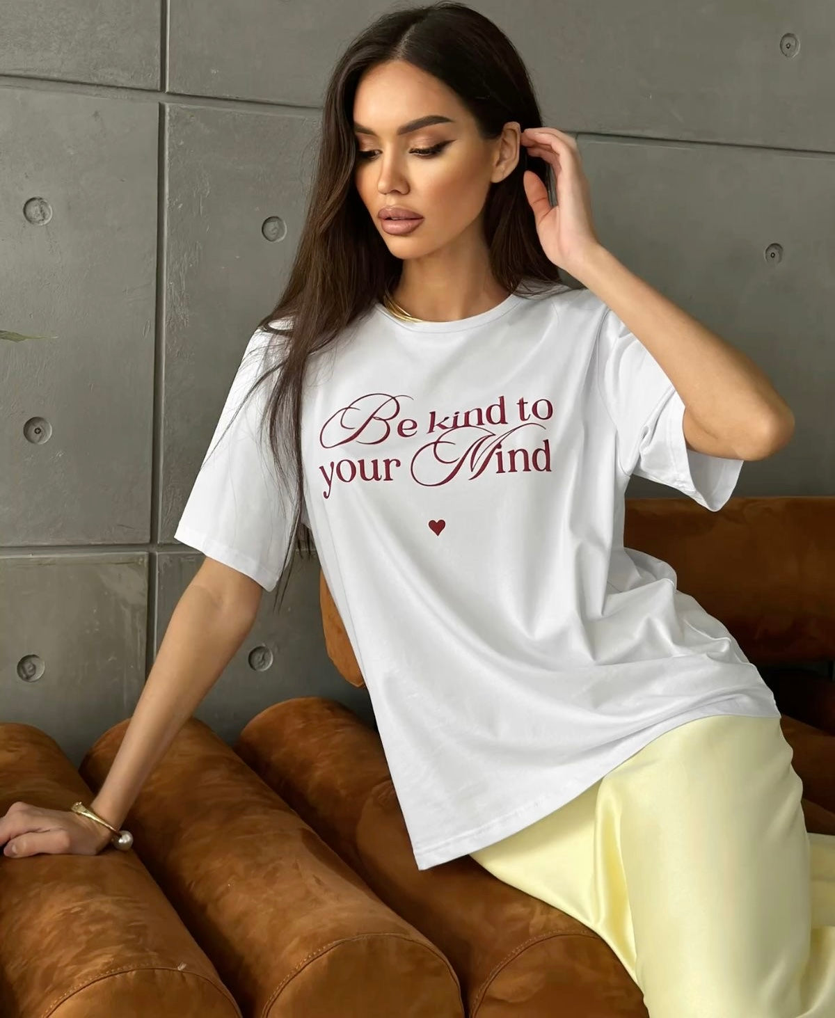 Be Kind To Your Mind Women Oversized Tshirt
