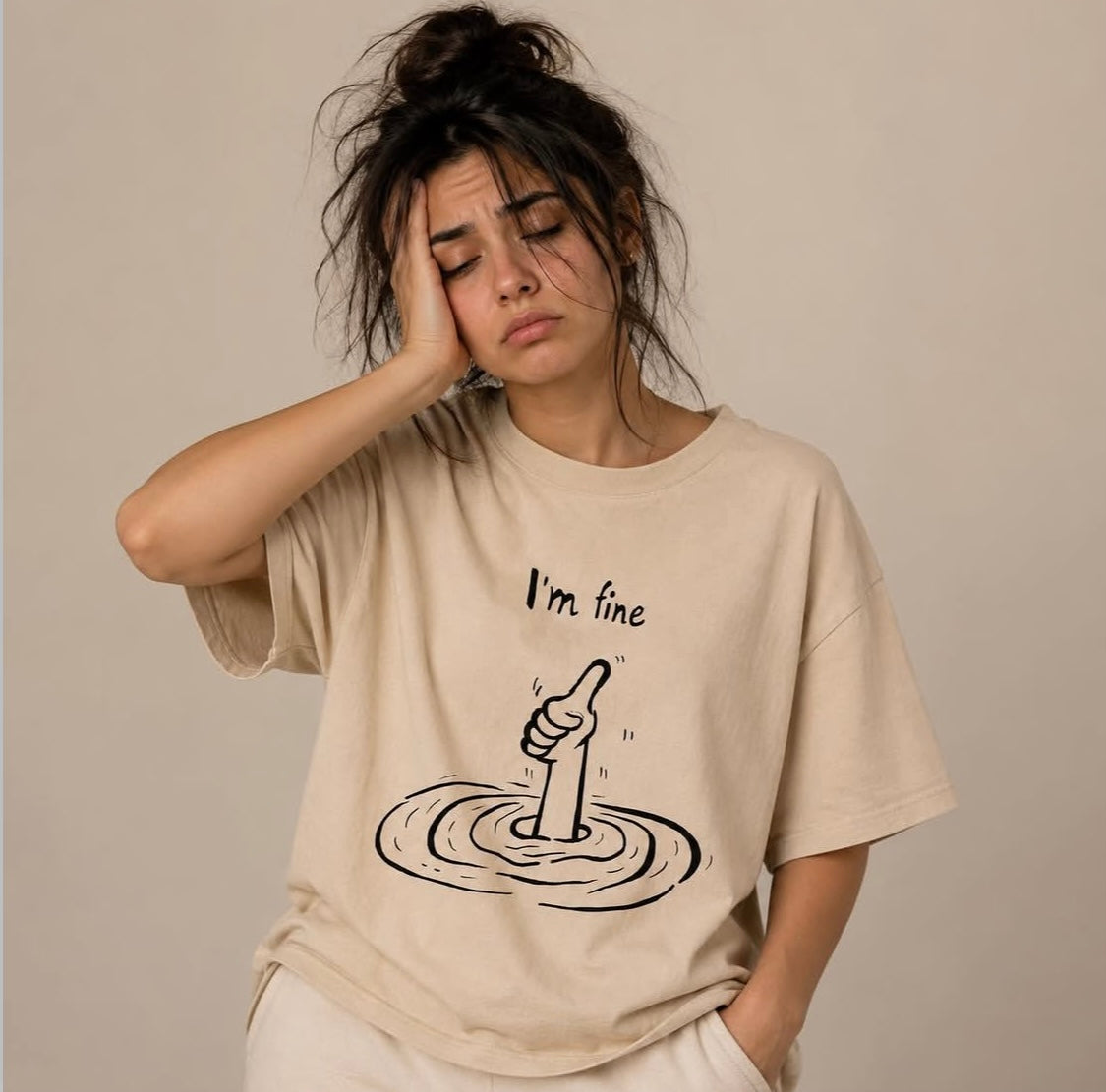 I’m fine women oversized tshirt