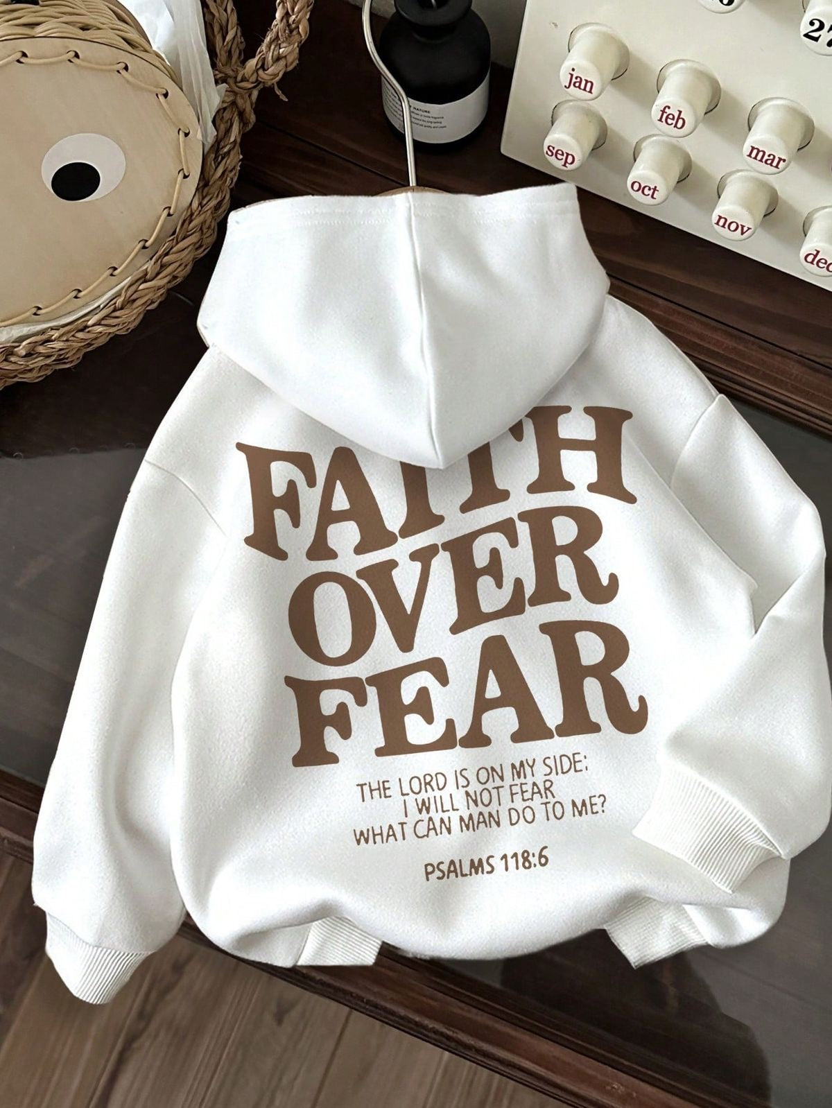 Women'S Hoodie With FAITH OVER FEAR