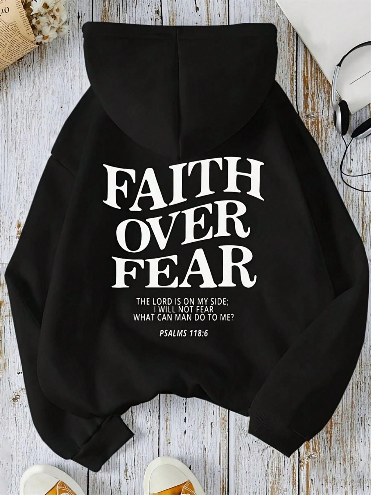 Women'S Hoodie With FAITH OVER FEAR
