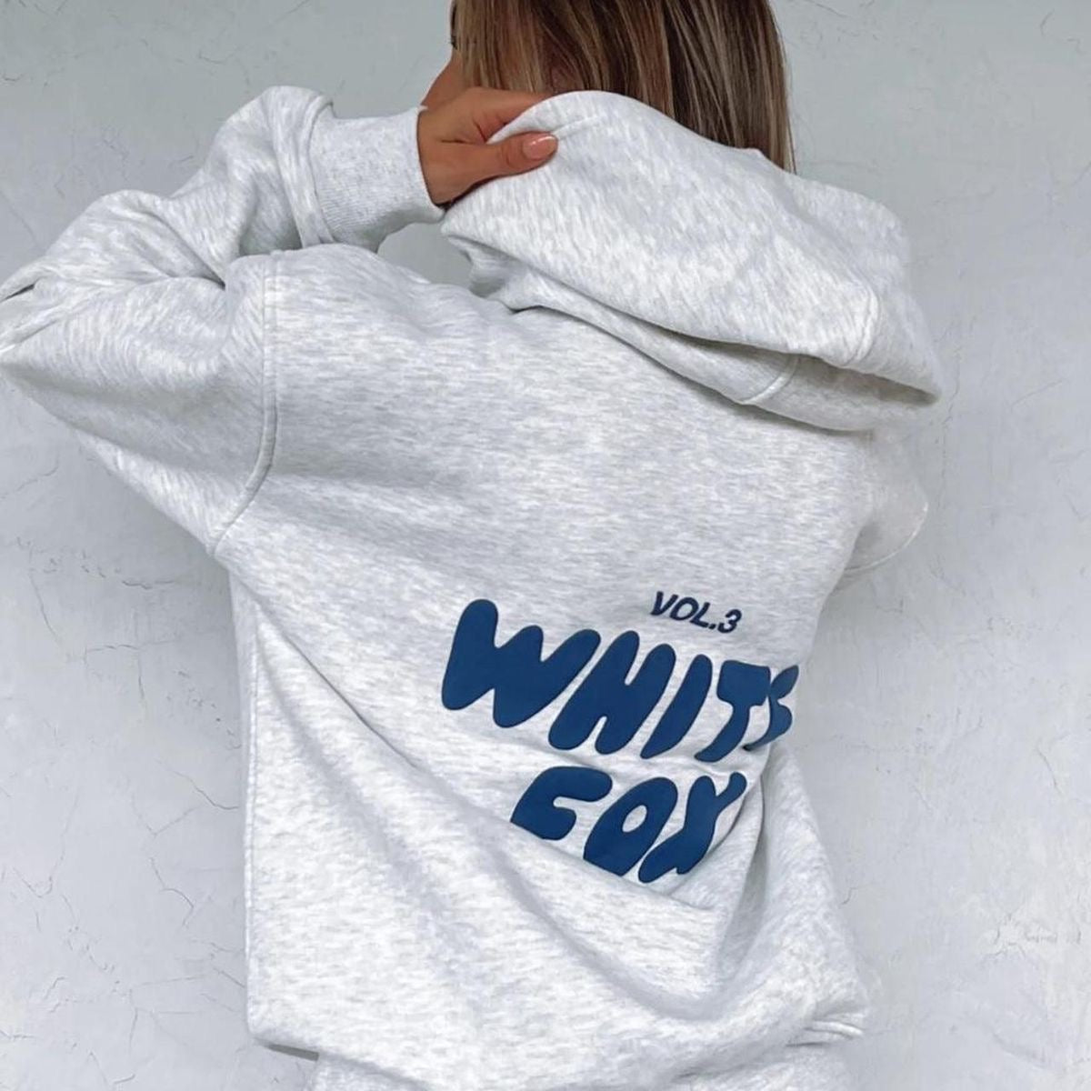 White Fox Grey Hoodie