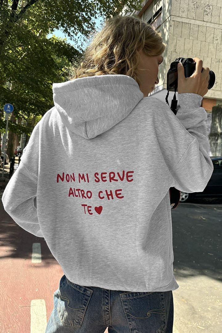 Word Slogan Women Hoodie