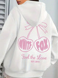 White Fox And Pink Bow Pattern