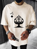 Men Playing Card Print Tee