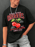 Men’s Cherry And Letter Tshirt