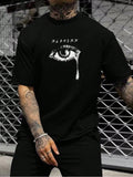 Men’s Eye And Letter Print Tshirt