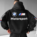Oversized Men’s Racing Casual Hoodie Black