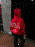 Choose your own happy hoodie oversized