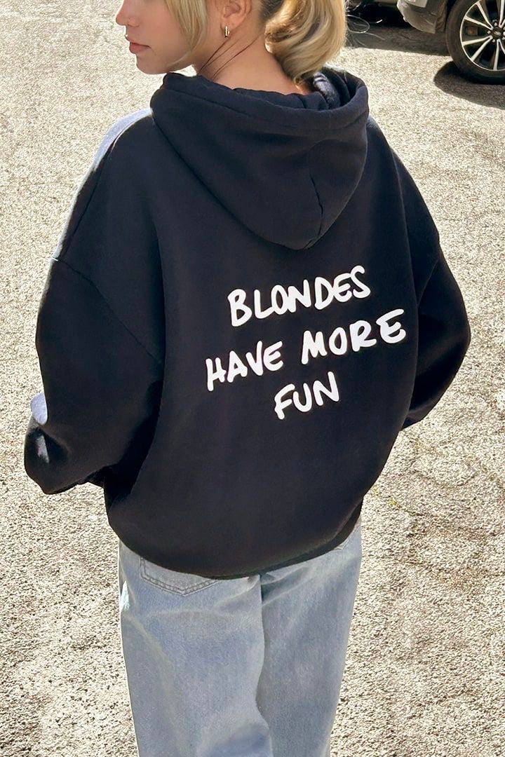 Blondes have more fun oversized hoodie