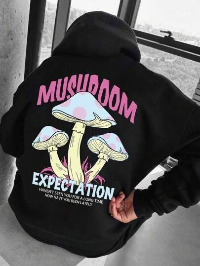 Mushroom men’s oversized hoodie