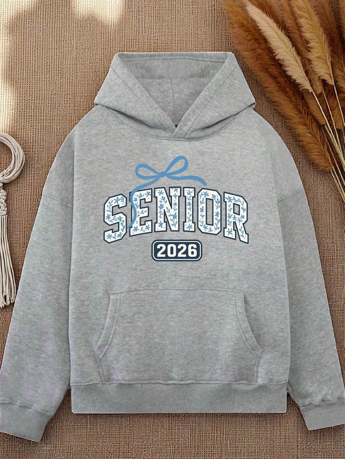 Blue Coquette Senior 2026 Hoodie, Class Of 2026 Senior Hoodie, Graduation Gift