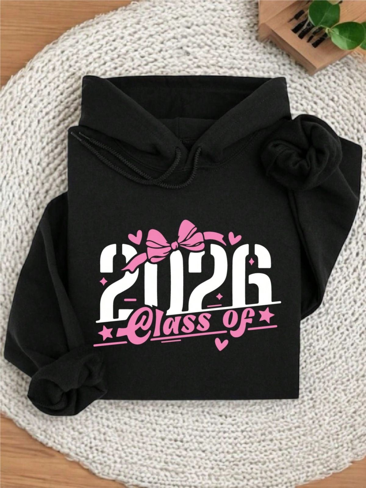 Senior Class 2026 Hoodie, Senior Coquette Bow Hoodies, Graduation 2026