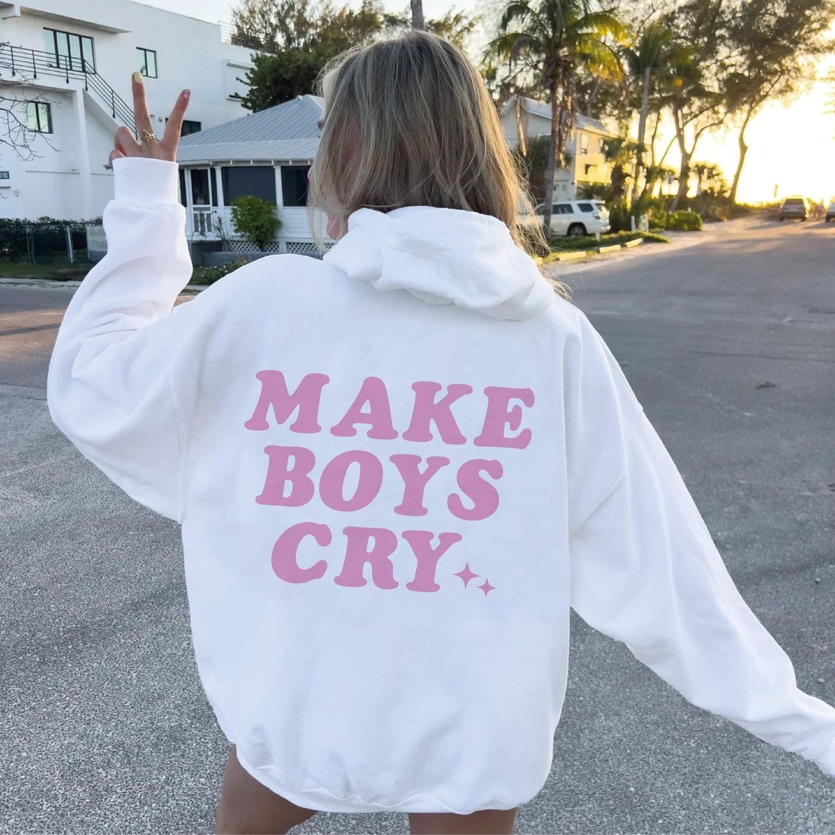 Make boys cry oversized hoodie