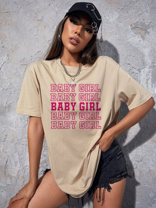 Baby girl women's oversized tshirt