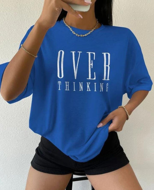 Over thinking women's oversized tshirt