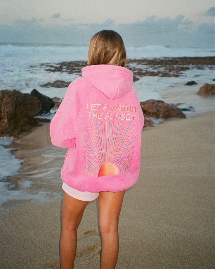 The sunset hoodie oversized