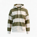 Premium Striped Zip-Up Hoodie
