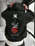 Men’s Rose Print Hoodie