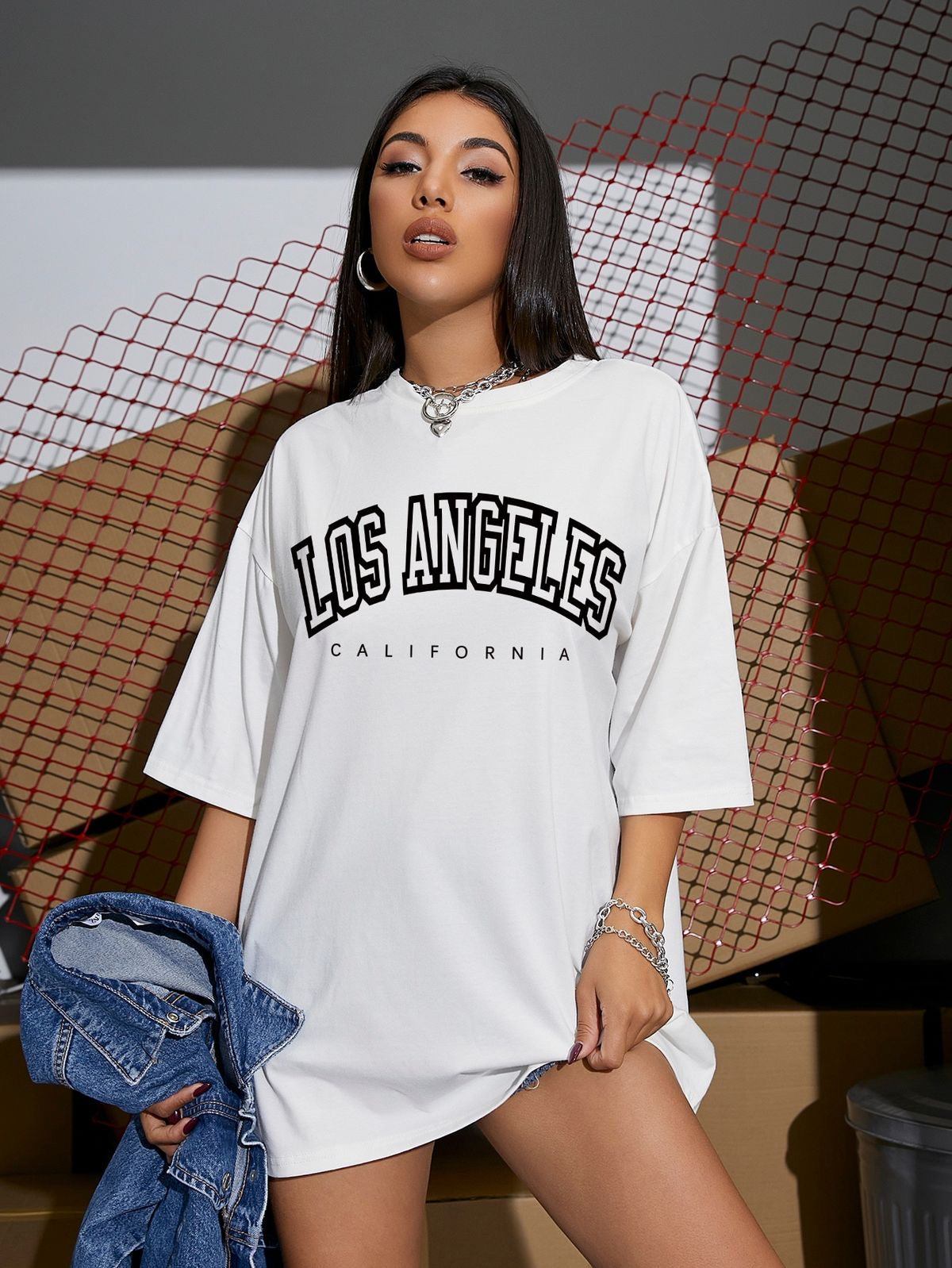 LOS ANGELES WOMEN OVERSIZED TSHIRTS