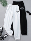 Women Pant Fleece with Graphics and Letters