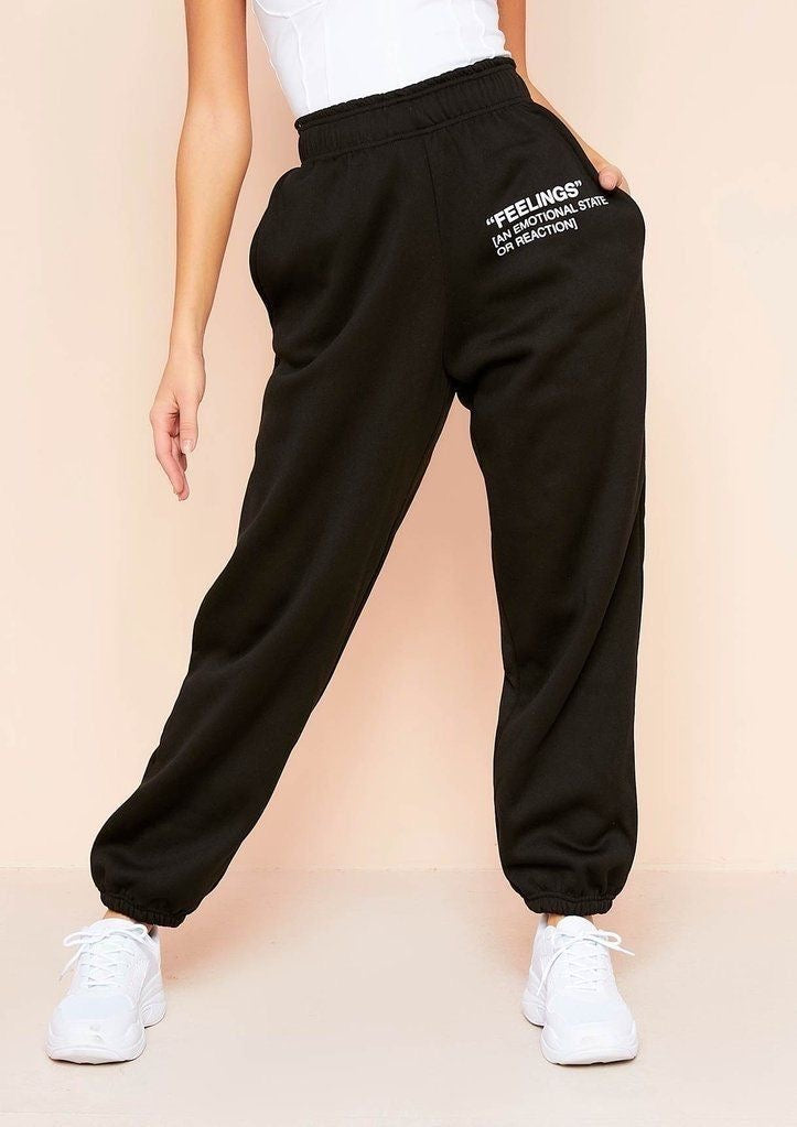 Women Pant Fleece with Graphics and Letters