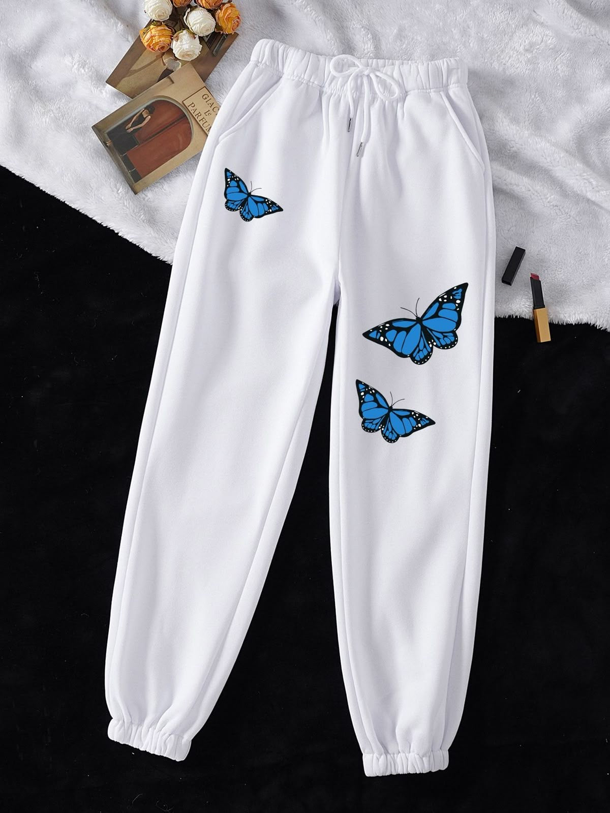 Women Pant Fleece with Graphics and Letters