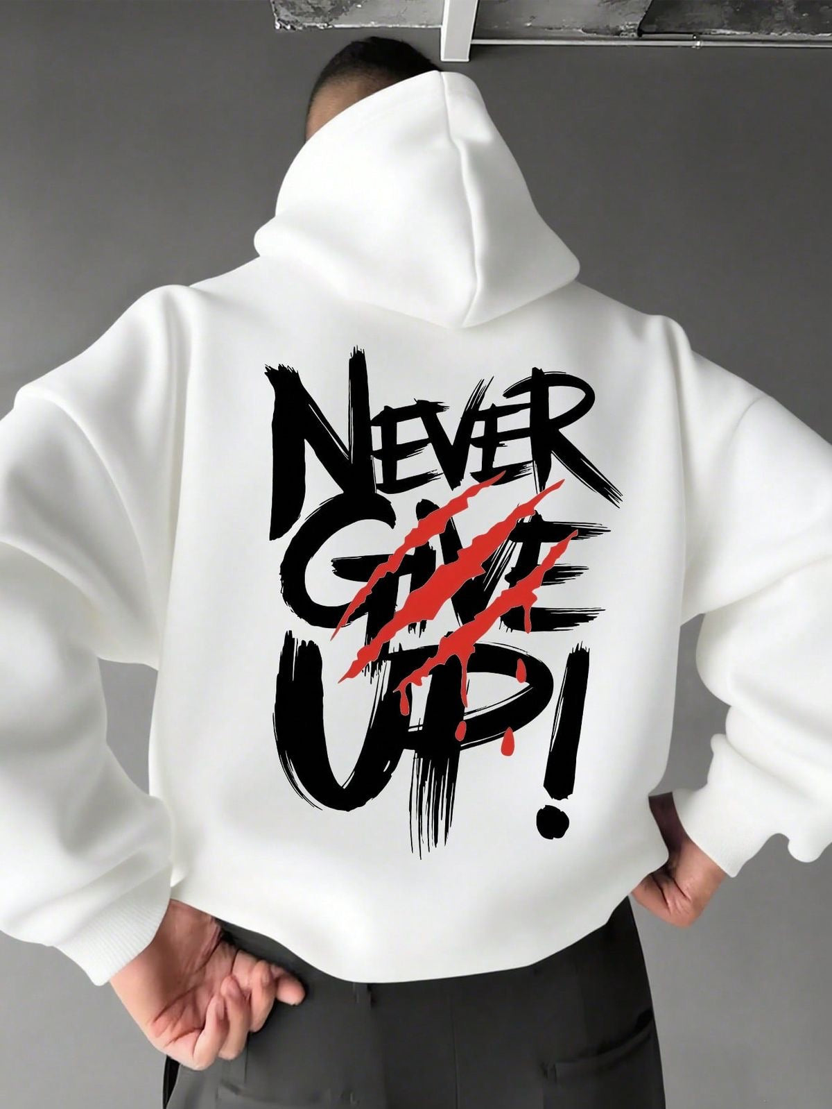 Never give up hoodie