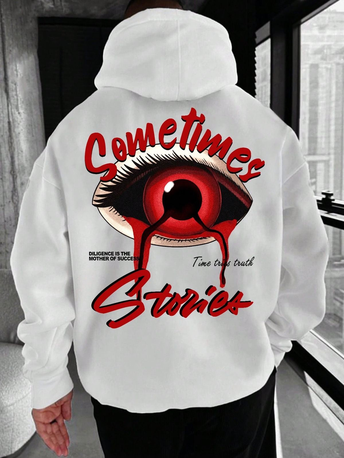 Men’s eye print hoodie