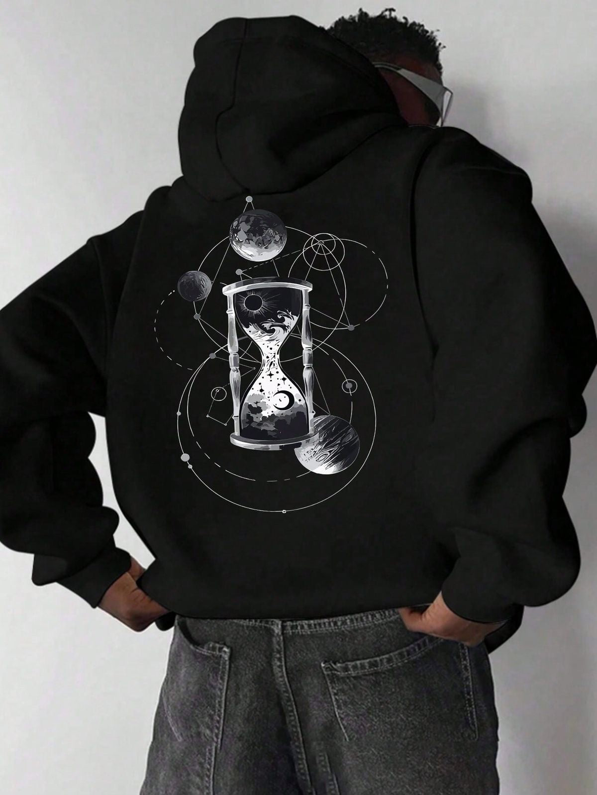 Men’s Hoodie With Hourglass Print