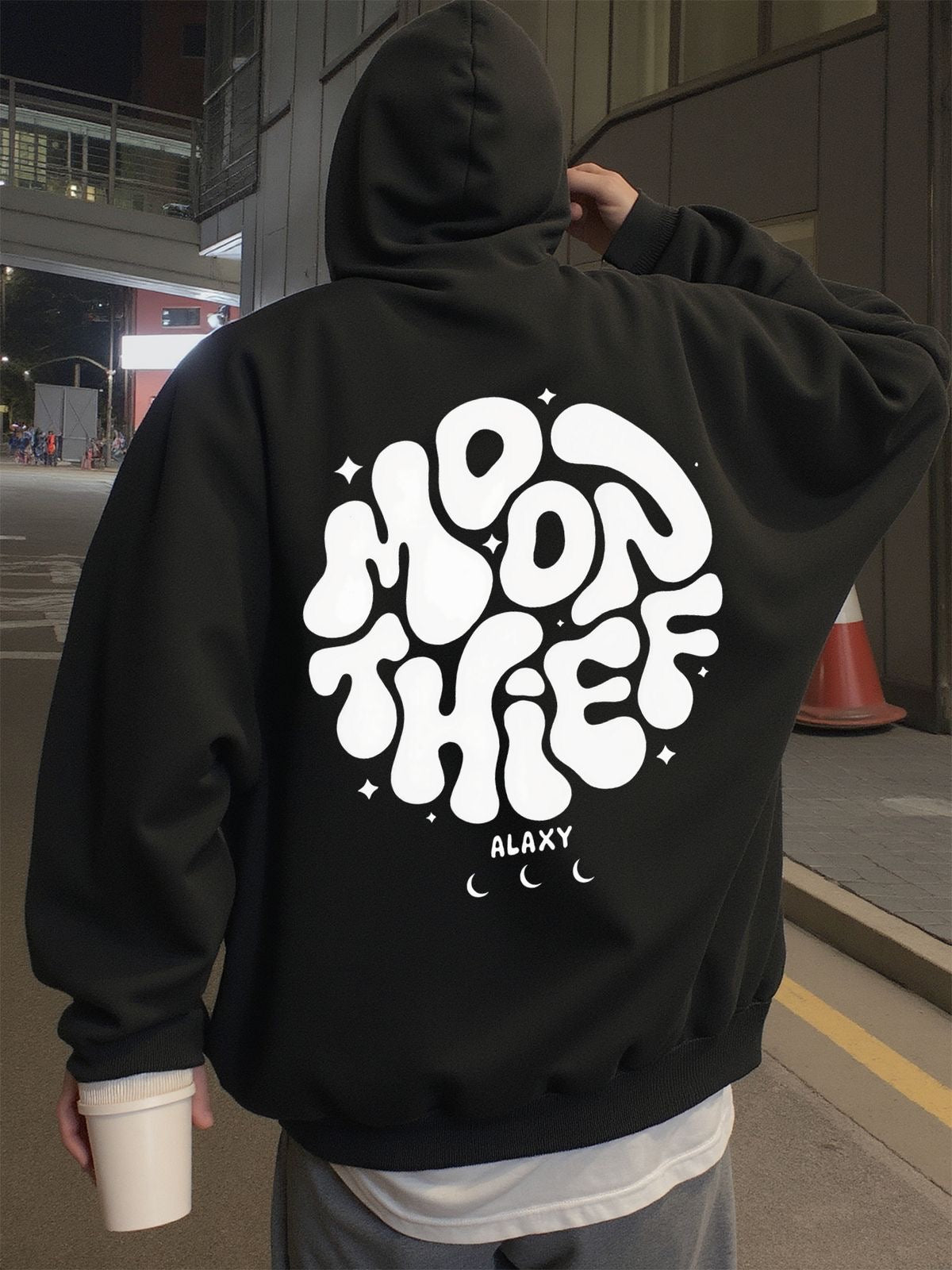 Moon Thief Galaxy Design Hoodie