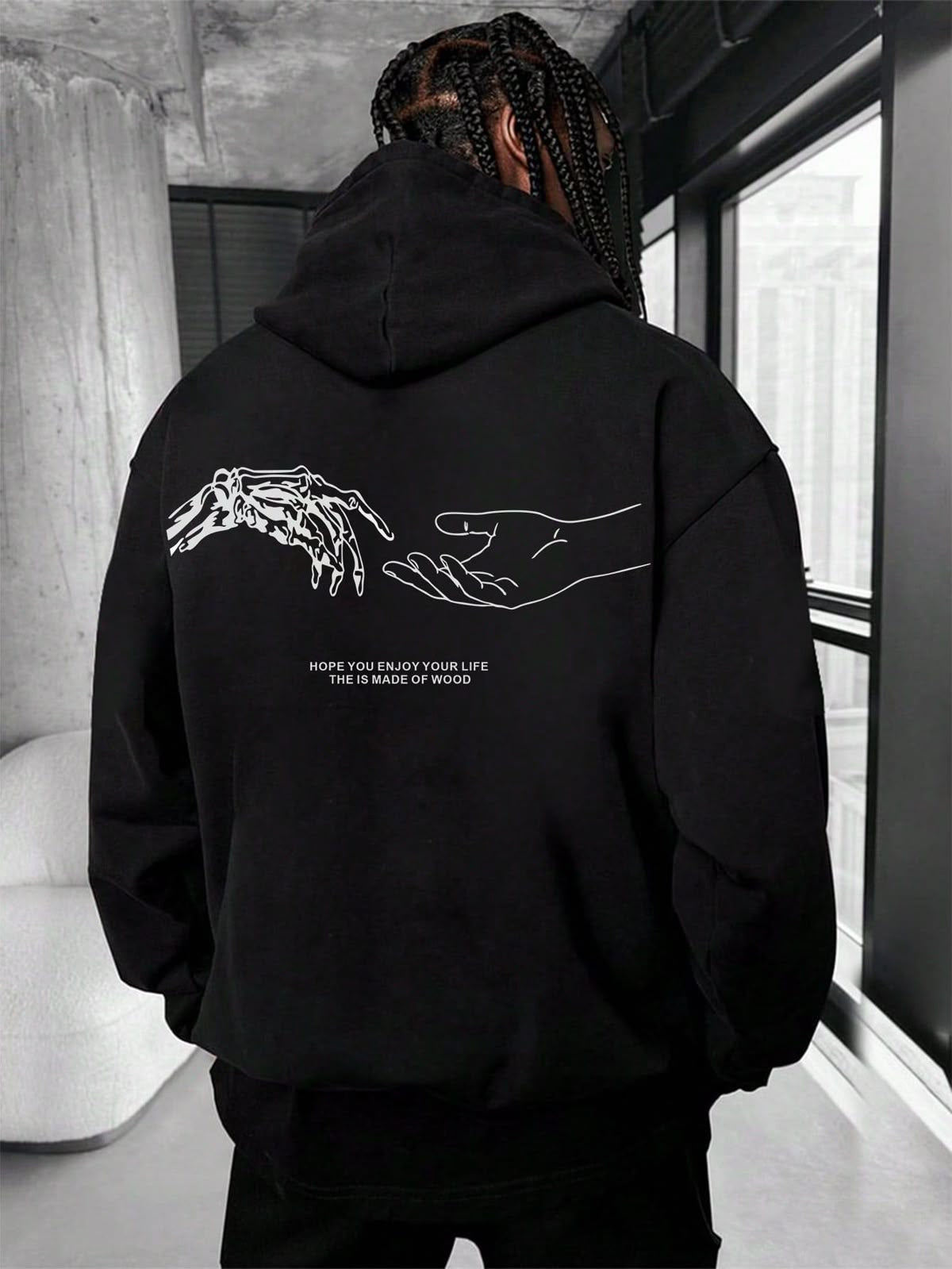 Skull Print Hoodie