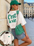 C’est la vie Tshirt oversized
