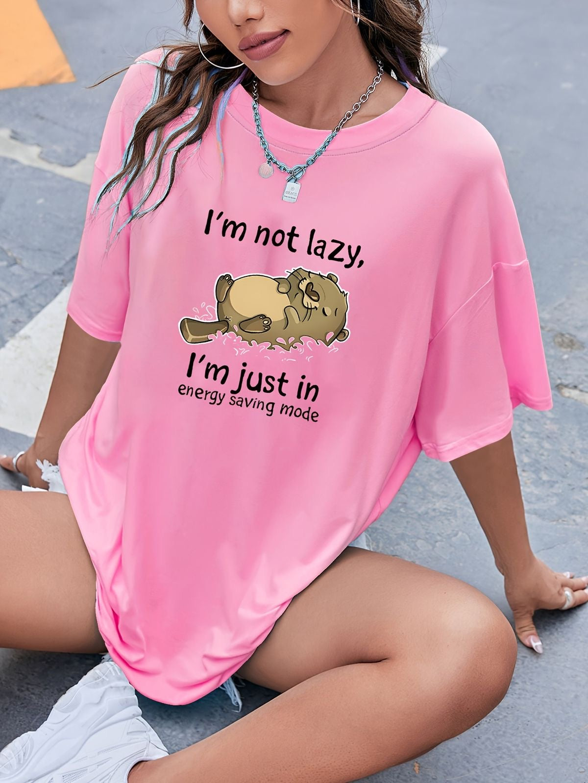 I’m Not Lazy Oversized Tshirt