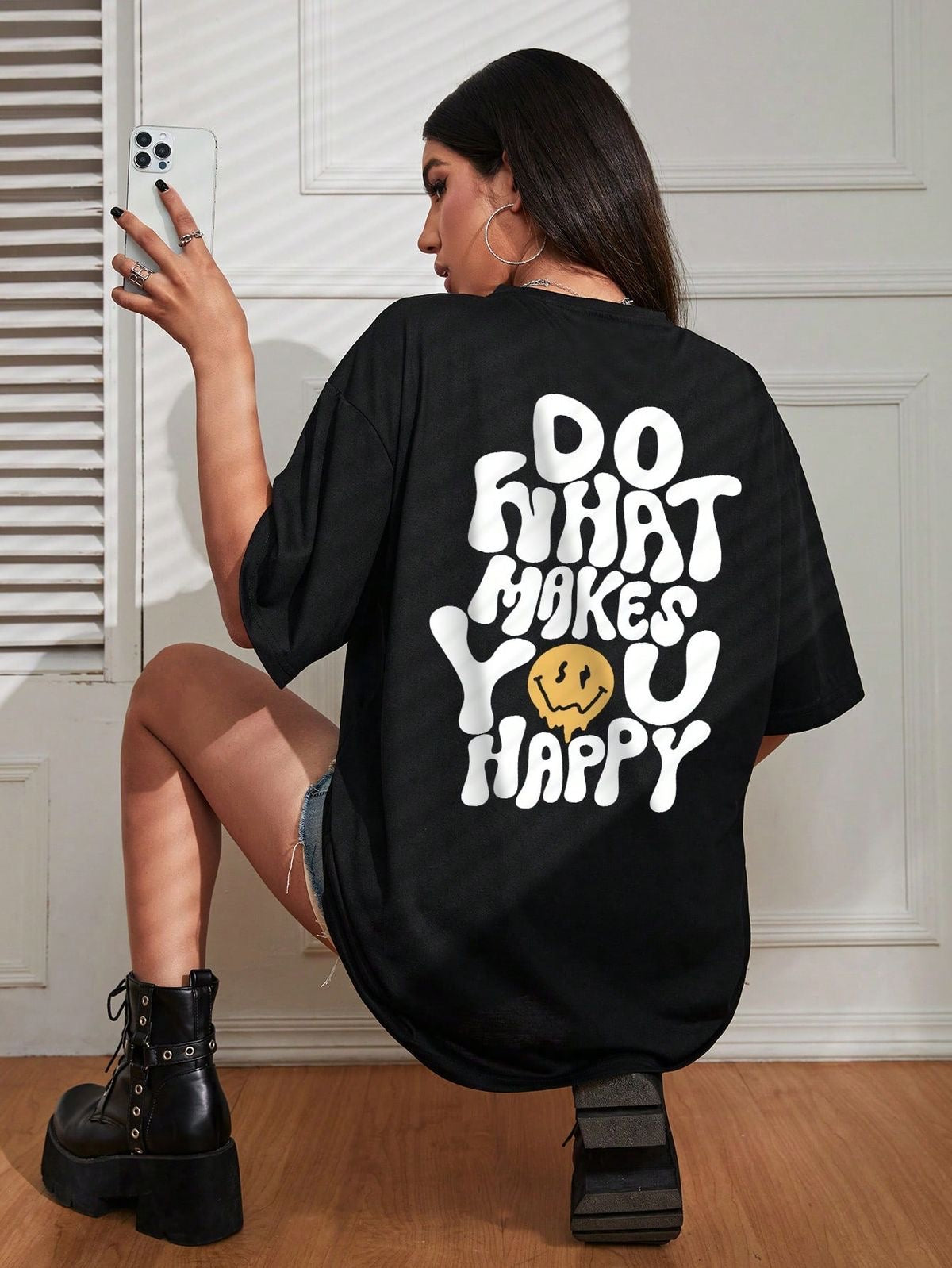 Do What Makes You Happy Oversized Tshirt