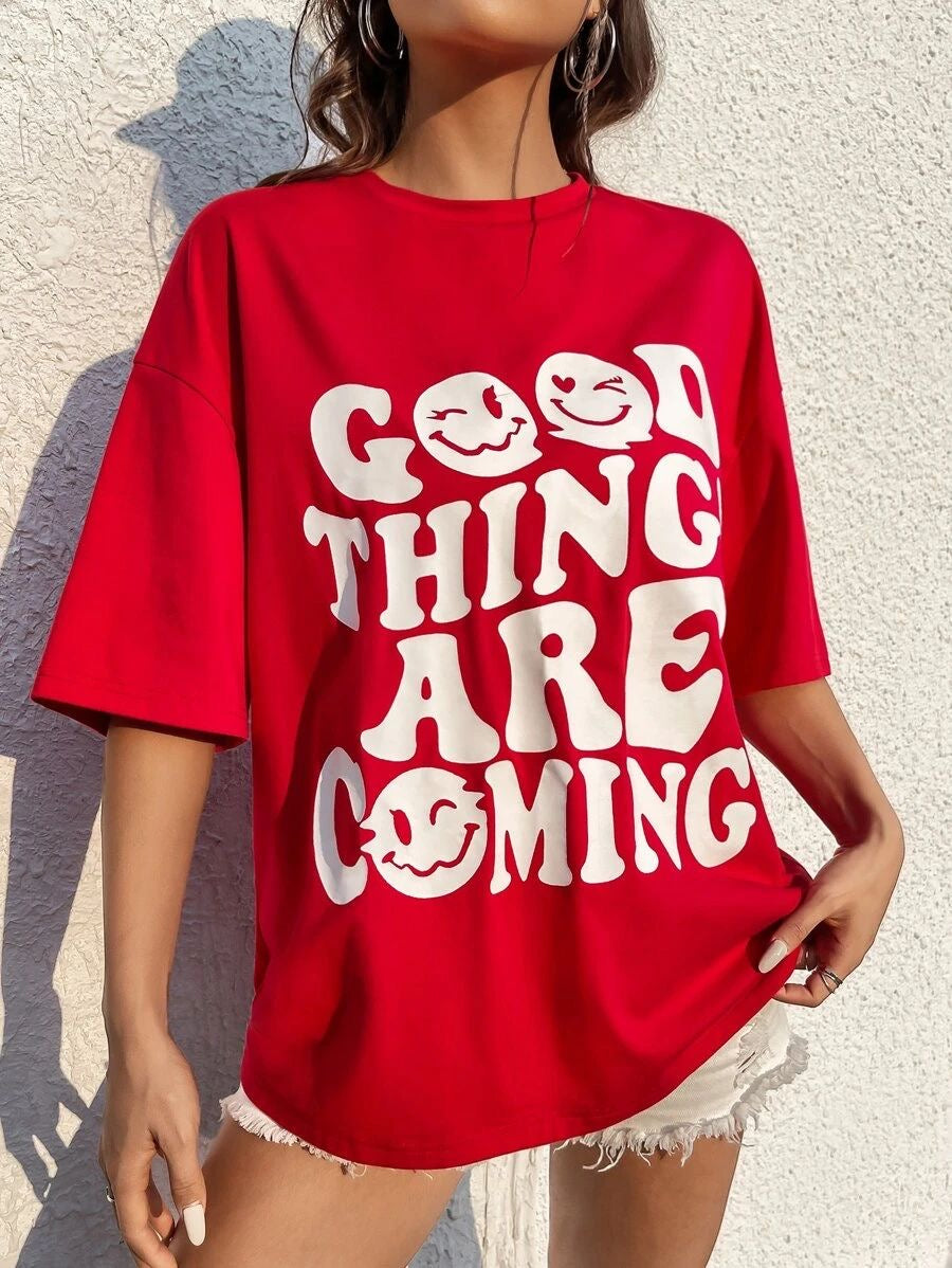 Good Things Are Coming Oversized Tshirt