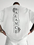 Motivational Balance Quote Oversized Men Tshirt