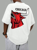 Chicago Men Tshirt Oversized