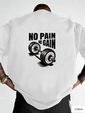 Mo pain no gain Men Tshirt Oversized