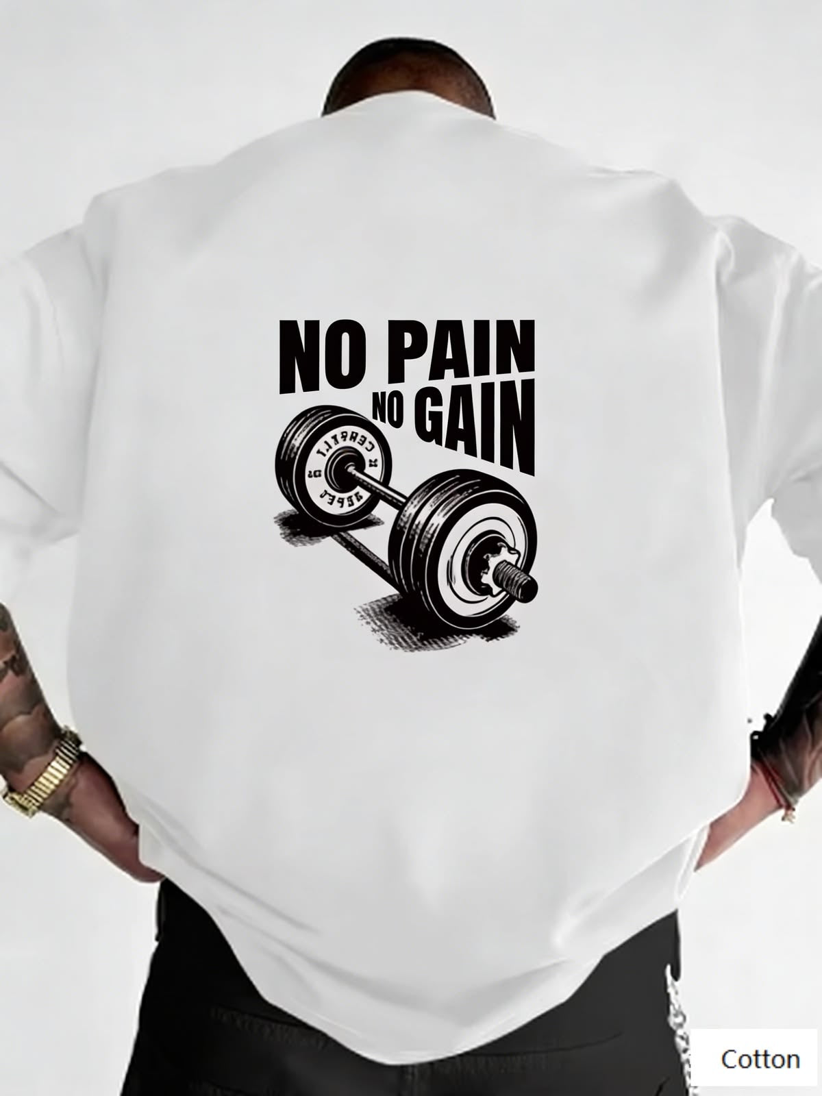 Mo pain no gain Men Tshirt Oversized