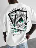 Men’s Poker Card Graphic Tshirt Oversized