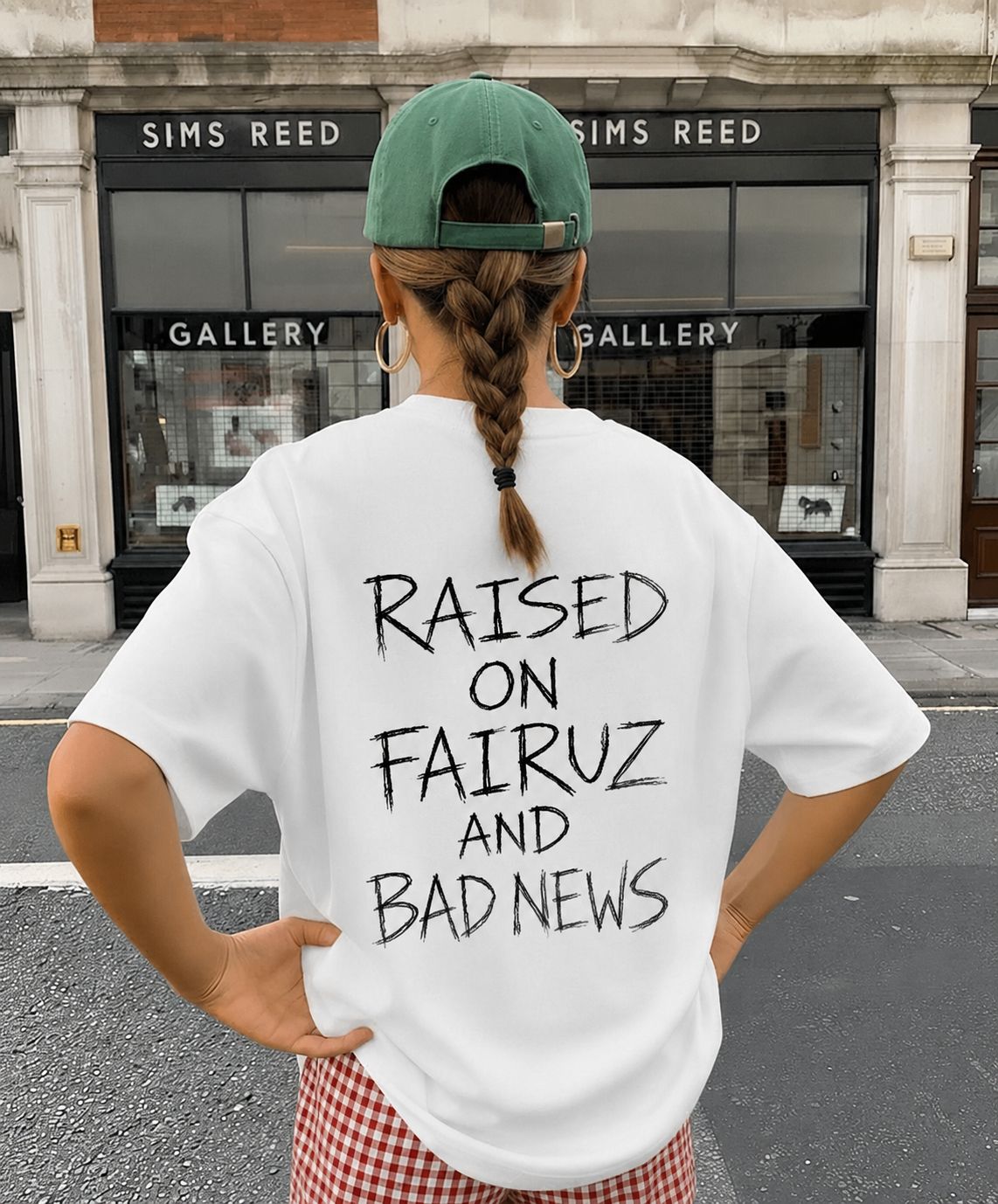 Raised On Fairuz And Bad News Women Tshirt Oversized