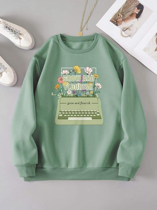 Grow and flourish oversized sweatshirt