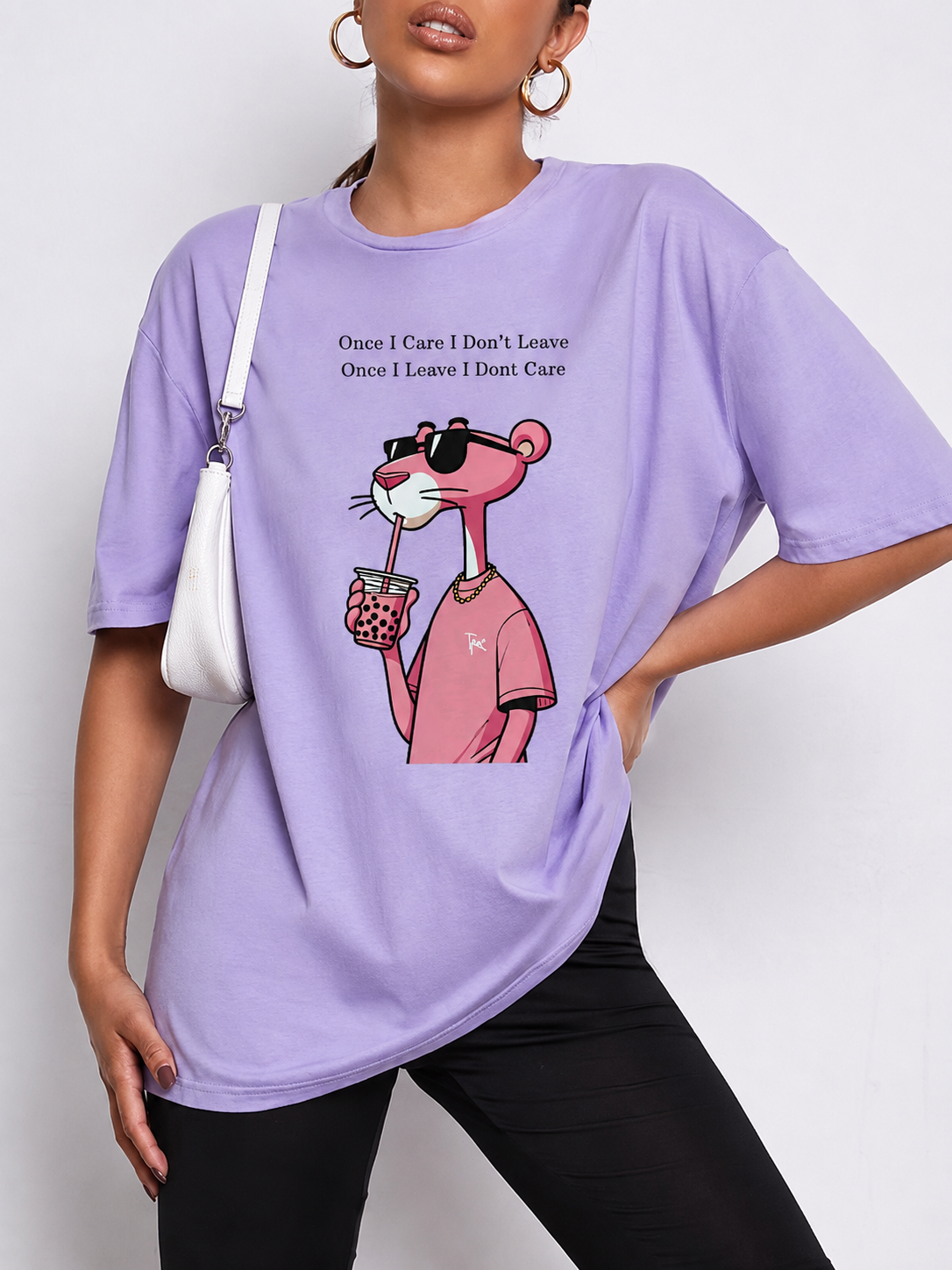 Pink panther women oversized tshirt
