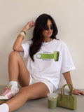 🍵 on worries off Women Oversized T-shirt