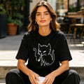 Funny smoking cat Women Oversized T-shirt