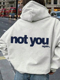 Not you letter graphic women’s hoodie oversized