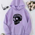 Overthinking skull print hoodie