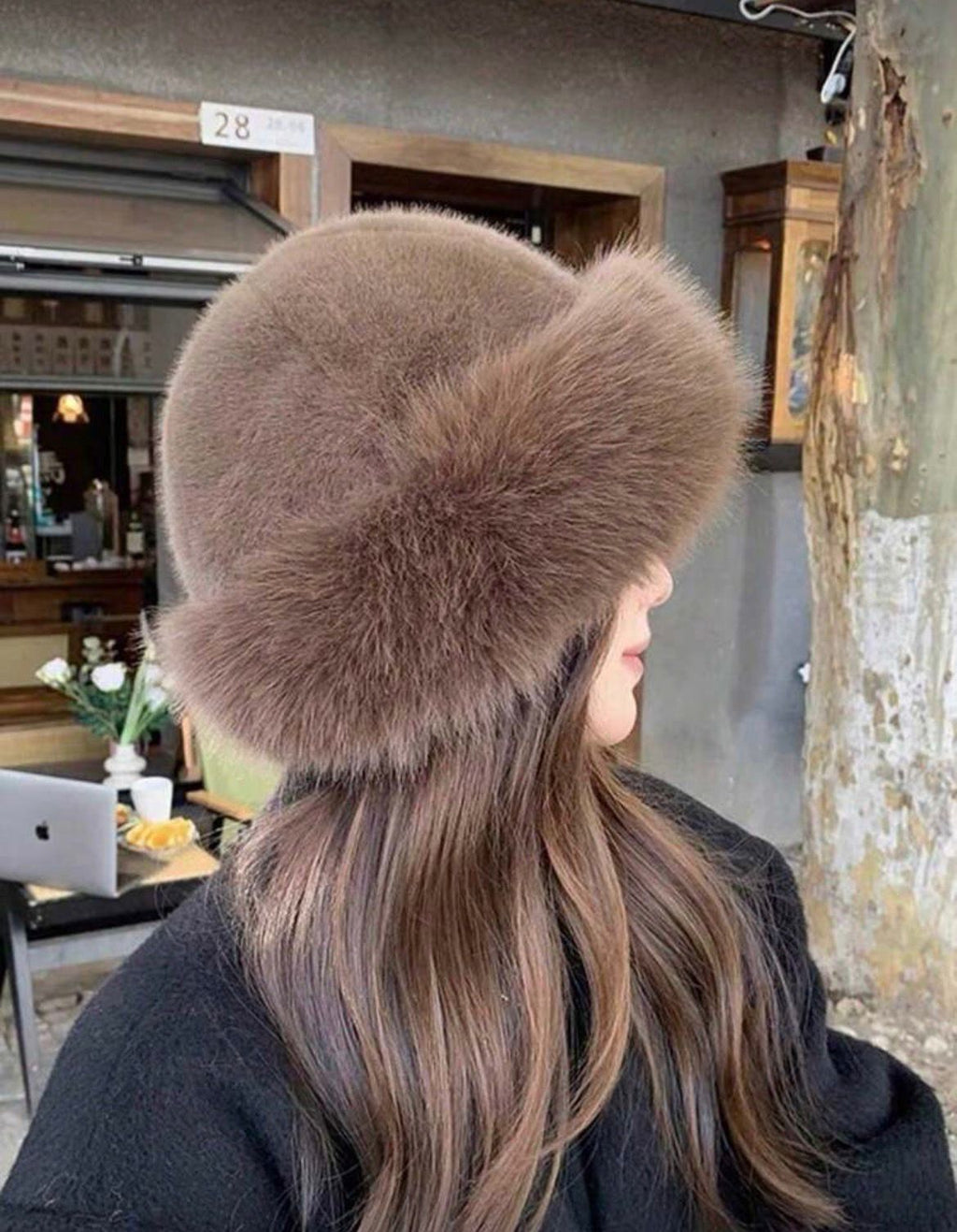 Luxury Faux Fur Bucket Hat – Winter Warm Plush Fashion Cap for Women