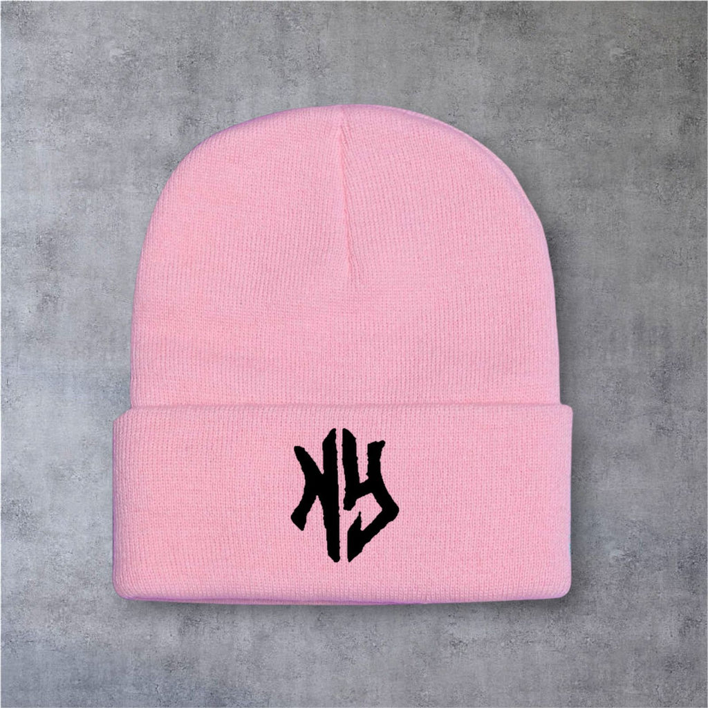 Minimalist Knit Beanie – Unisex Winter Hat with Embroidered Logo